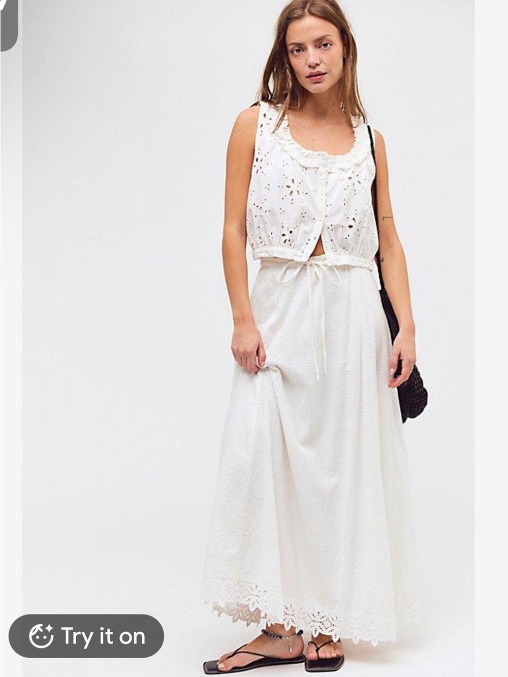 NWT  Free People  2pc  set SMadelyn Cotton Maxi Skirt Set $168